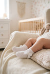 Baby Girl Christening & Baptism Socks with Bow Pink 4