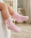 Baby Girl Christening & Baptism Socks with Bow Pink