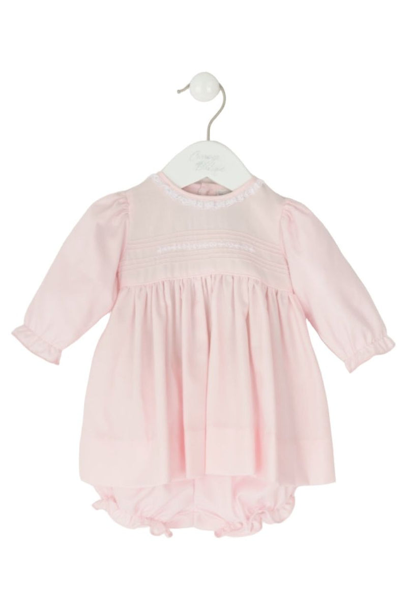 Baby Girl Light Pink Long Sleeve Dress 2