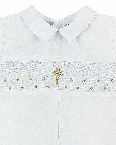 
Boys' Long Christening & Baptism Outfit Set – Hand Smocked Cross by Carriage Boutique 5