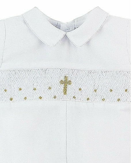
Boys' Long Christening & Baptism Outfit Set – Hand Smocked Cross by Carriage Boutique 5