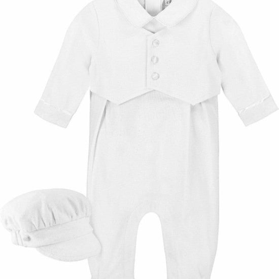 Boys' Long Christening & Baptism Outfit Set – Soft Cotton Vested By Carriage Boutique 2