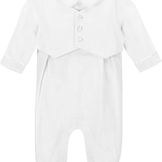 Boys' Long Christening & Baptism Outfit Set – Soft Cotton Vested By Carriage Boutique 3