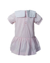 Embroidered Pink Bunnies Baby Girl Dress
