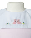 Embroidered Pink Bunnies Baby Girl Dress
