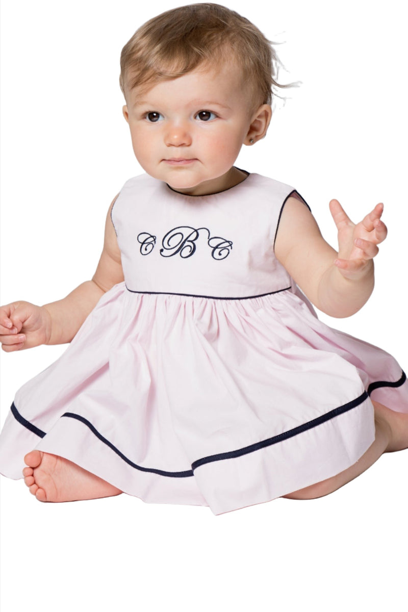 Carriage Boutique Monogram Blanks Sleeveless Baby Girl Dress 3