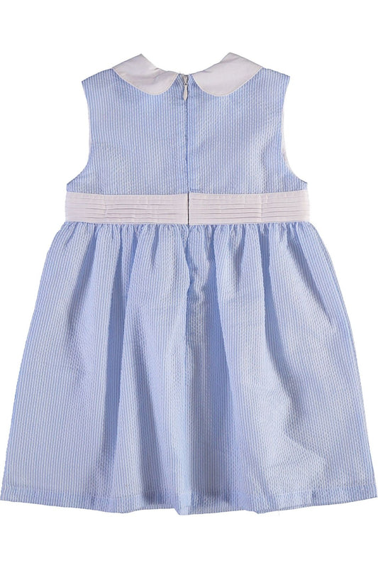 Monogram Seersucker Yoke Toddler & Youth Sleeveless Girl Dress