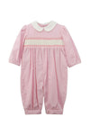 Carriage Boutique Pink Smocked Corduroy Baby Girl Longall