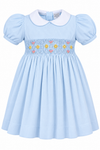 Picque Classic Blue Toddler Girl Dress