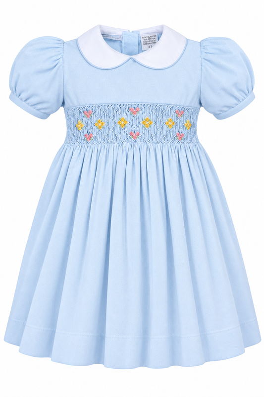 Picque Classic Blue Toddler Girl Dress