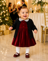Red Velvet Long Sleeve Baby Girl Dress
