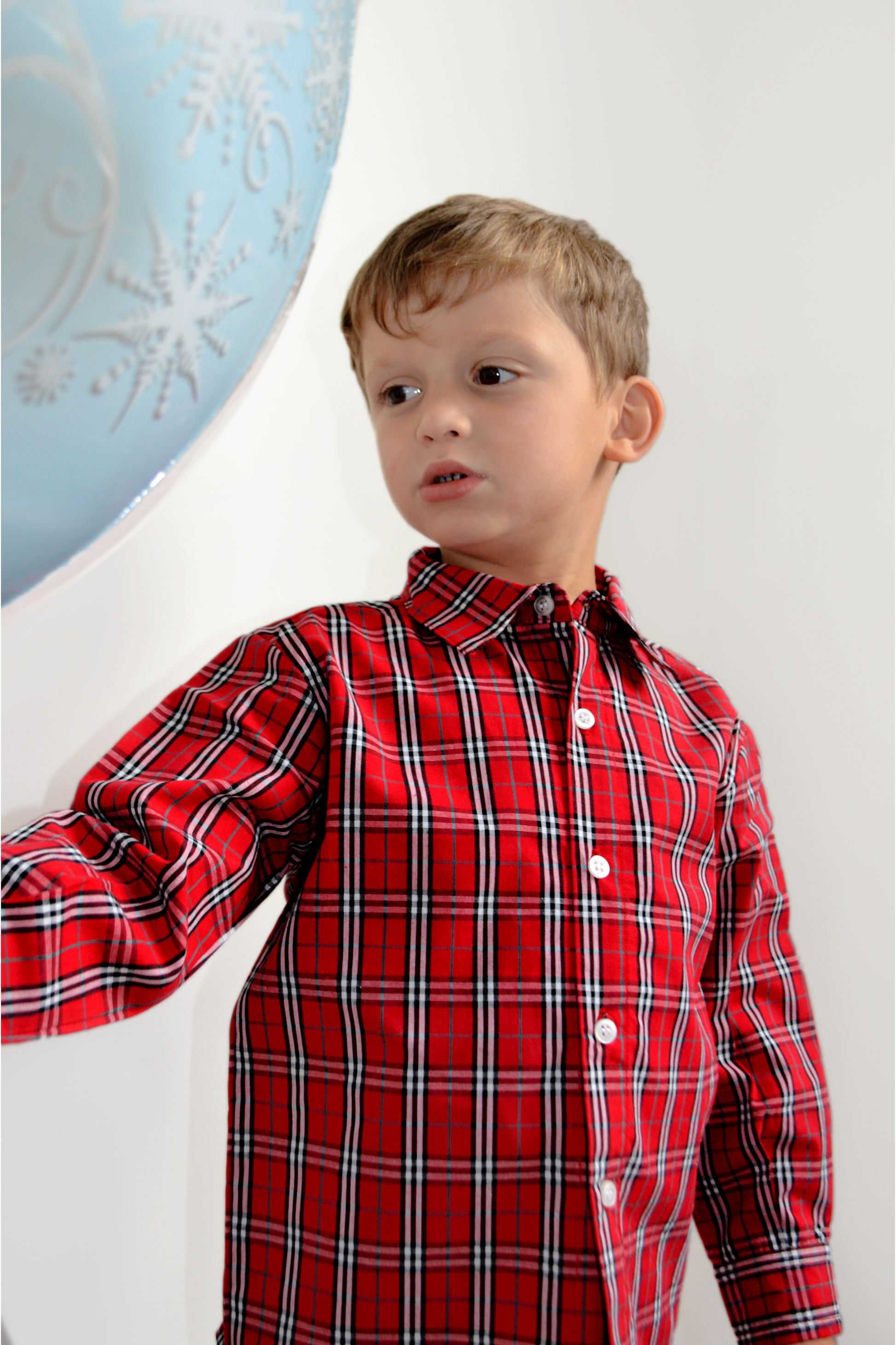 Red & White Plaid Baby & Toddler Boy Long Sleeve Shirt Red & White Plaid Baby & Toddler Boy Long Sleeve Shirt
