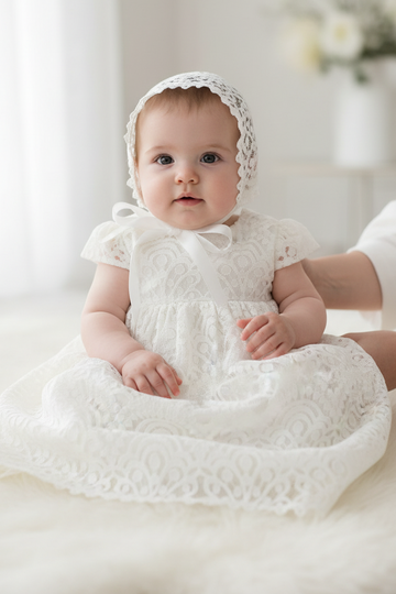 Christening or baptism Girls gown high end free shipping Full lenth  USA 1