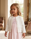 Baby Girl Julius Berger Classic White Cardigan