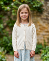 Julius Berger Cotton Cashmere Baby Girl Cardigan Ivory