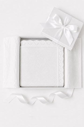 Scallop Knit Blanket Gift