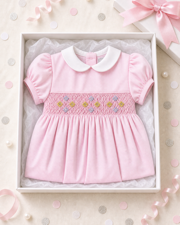 Baby Girl Picque Classic  Pink Dress Gift