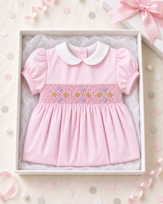 Baby Girl Picque Classic  Pink Dress Gift