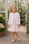 Smocked Rose Buds Cotton Cashmere Baby Girl Cardigan Sweat