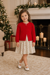 Julius Berger Cotton Cashmere Baby Girl Cardigan Red