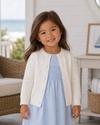 Julius Berger Cotton Cashmere Baby Girl Cardigan Ivory