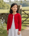 Julius Berger Cotton Cashmere Baby Girl Cardigan Red