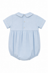 70039-Hand Smocked Blue Dogs Baby Boy Bubble Romper