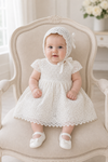 Baptism & Christening Lace Dress with Bonnet