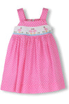 Hand Smocked Flamingos Toddler & Youth Girl Dress