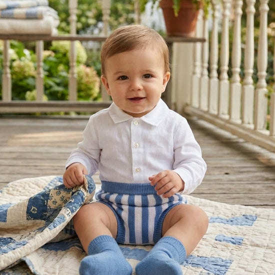 Infant Knitted Striped Bloomer Baby Boy Shorts 3