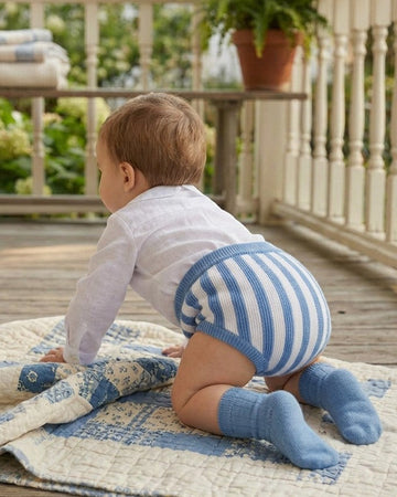 Infant Knitted Striped Bloomer Baby Boy Shorts
