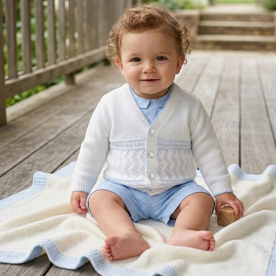Julius Berger Baby Boys Pointelle Sweater Cardigan 4