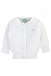 Julius Berger White Sailboat Boy Cardigan Sweater