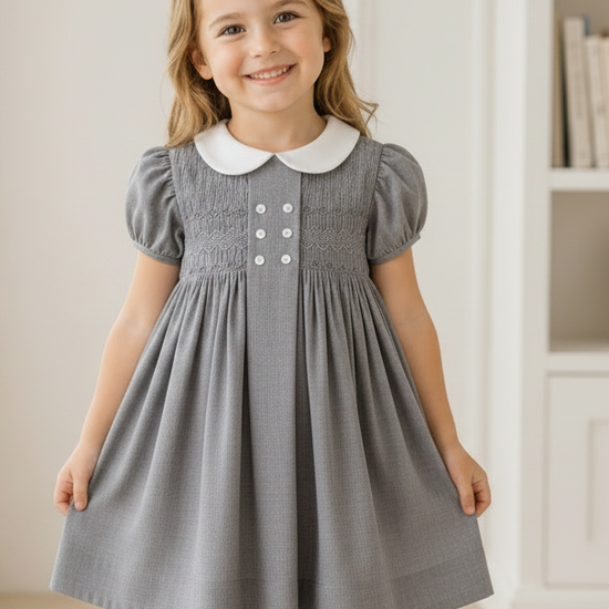 Little girls elegant Party Dress Hand Smocked 