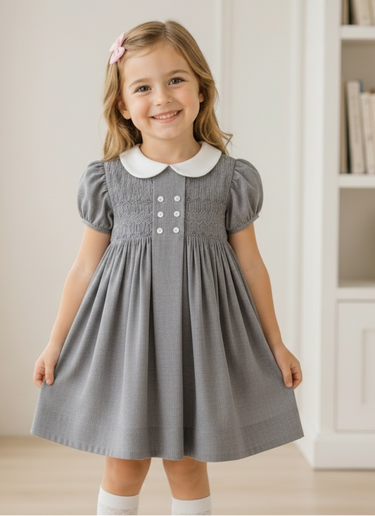 Little girls elegant Party Dress Hand Smocked 