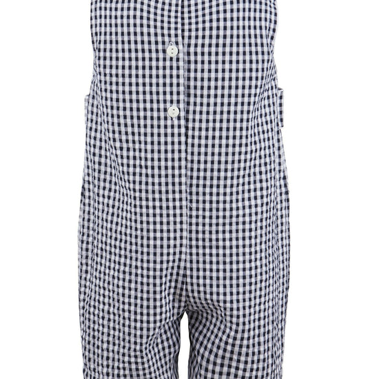 Monogram Blue Check Jon Jon Baby & Toddler Romper 2