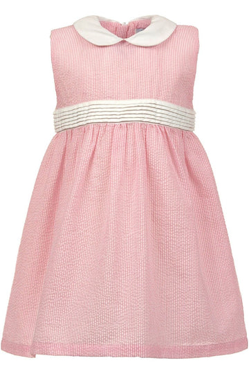 Monogram Seersucker Yoke Toddler Girl Dress