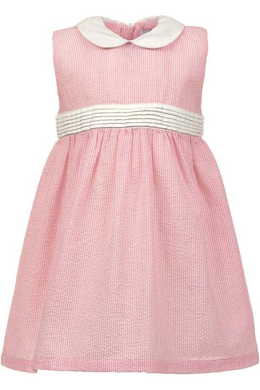 Monogram Seersucker Yoke Toddler Girl Dress