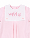 Personalized Baby Girl Bubble Romper with Button Bib – 100% Cotton