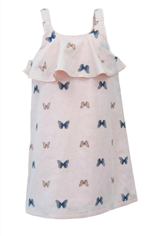 Pink Butterfly Sleeveless Toddler & Youth Girl Dress