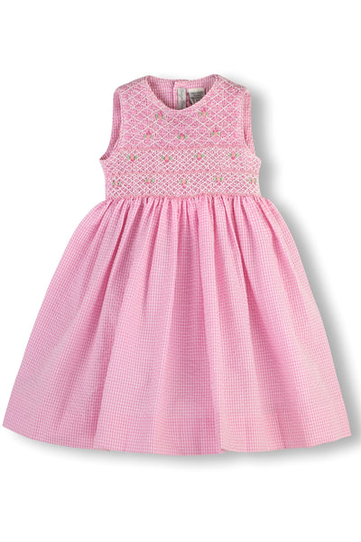Pink Seersucker Toddler & Youth Girl Dress