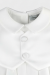 Satin Vested Baby Boy Christening & Baptism Romper with Hat 4