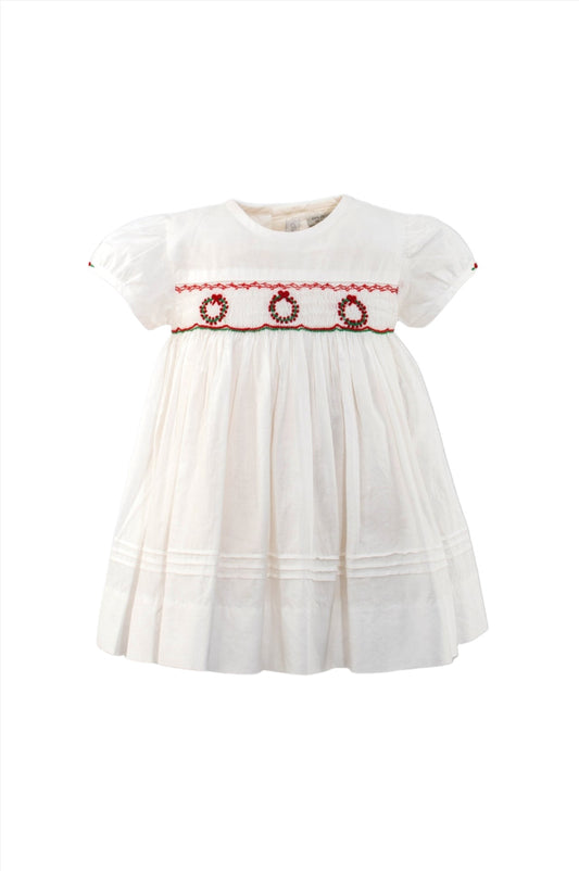 Smocked Christmas Decor Baby Girl Dress with Panty