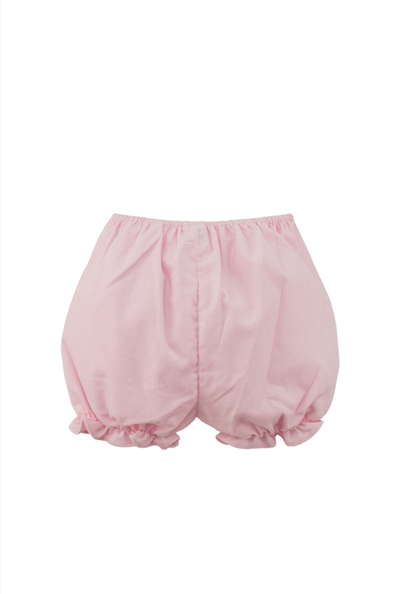 Smocked Corduroy Pink Baby Girl Dress with Panty 3 - Carriage Boutique