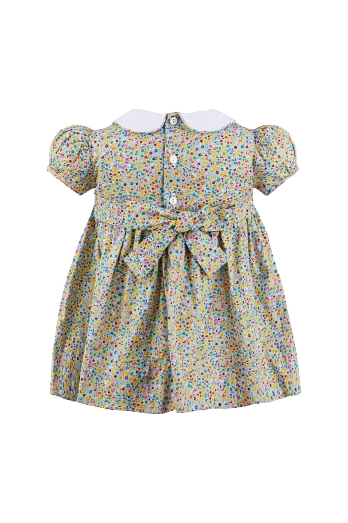 Smocked Green Sunshine Floral Baby & Toddler Girl Dress - 3M Smocked Green Sunshine Floral Baby & Toddler Girl Dress - 3M