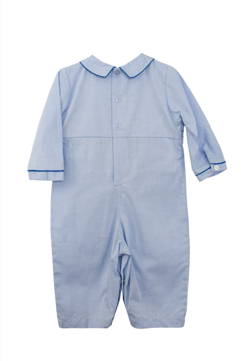 Smocked Trains Baby Boy Longall 2