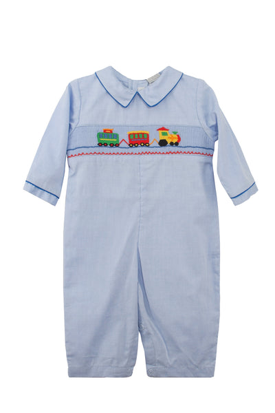 Smocked Trains Baby Boy Longall