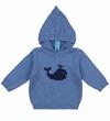 Whale Blue Hooded Zip Back Baby & Toddler Sweater