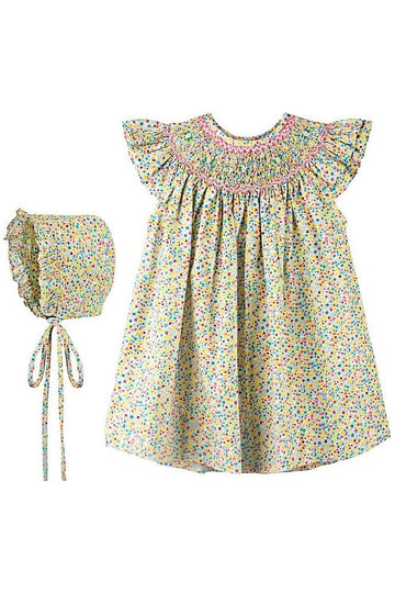 Sunshine Floral Baby Girl Bishop Dress - Carriage Boutique