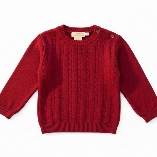 Red sweater on a white background